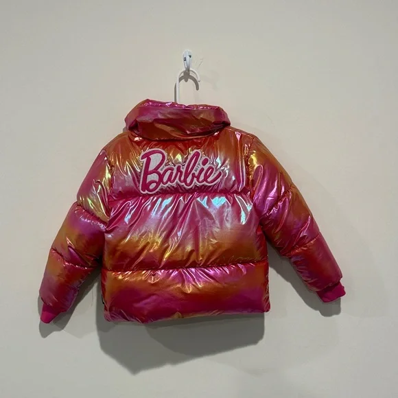 • Rock Your Baby • Girls Barbie Puffer Jacket Pink Shiny 
5 - Picture 3 of 3